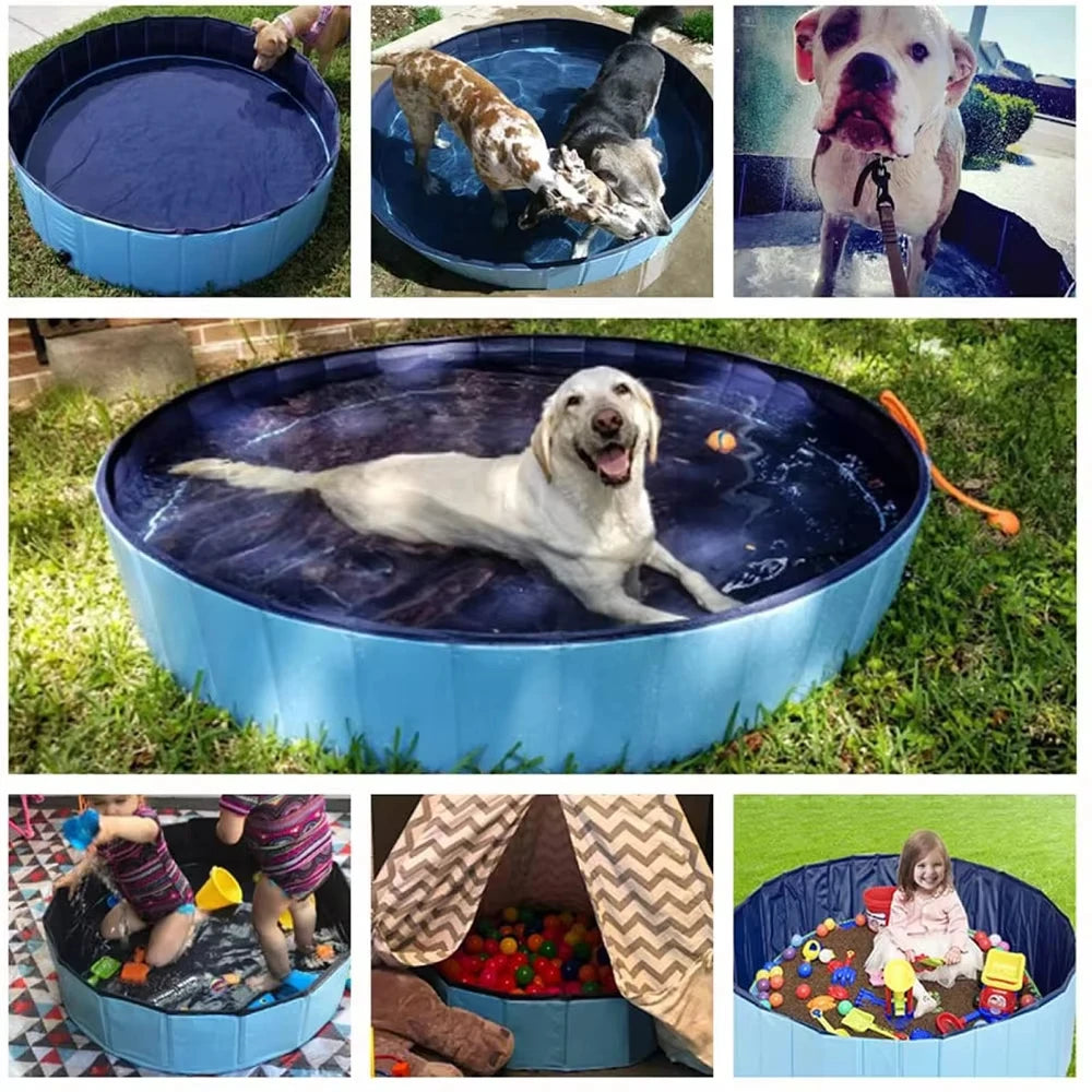 Foldable Dog Pool Portable Bath Tub For Large Dogs Durable
