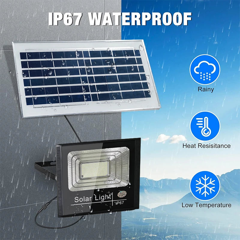 Solar Flood Lights Outdoor 2 Pack Waterproof Dusk To Dawn Auto On Off