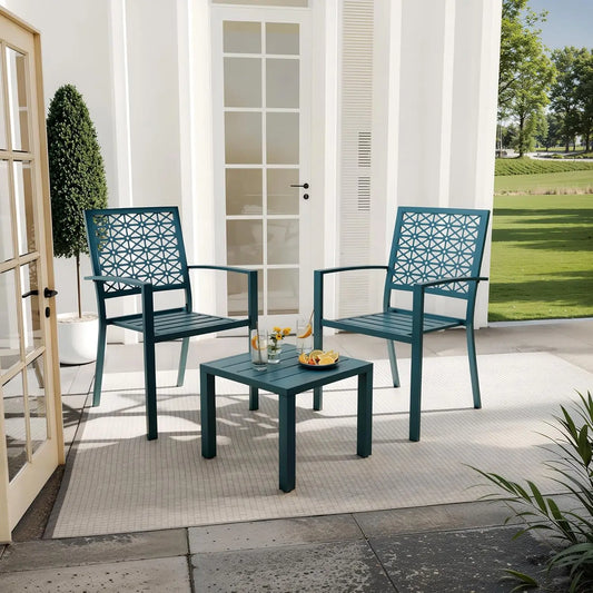 TWISTER.CK Patio Bistro Set Outdoor Iron Furniture