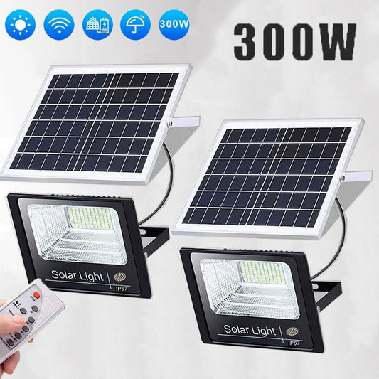 Solar Flood Lights Outdoor 2 Pack Waterproof Dusk To Dawn Auto On Off