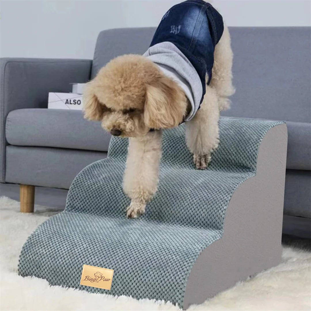 Pet Dog Stairs for High Beds and Sofas With Non Slip Washable Cover