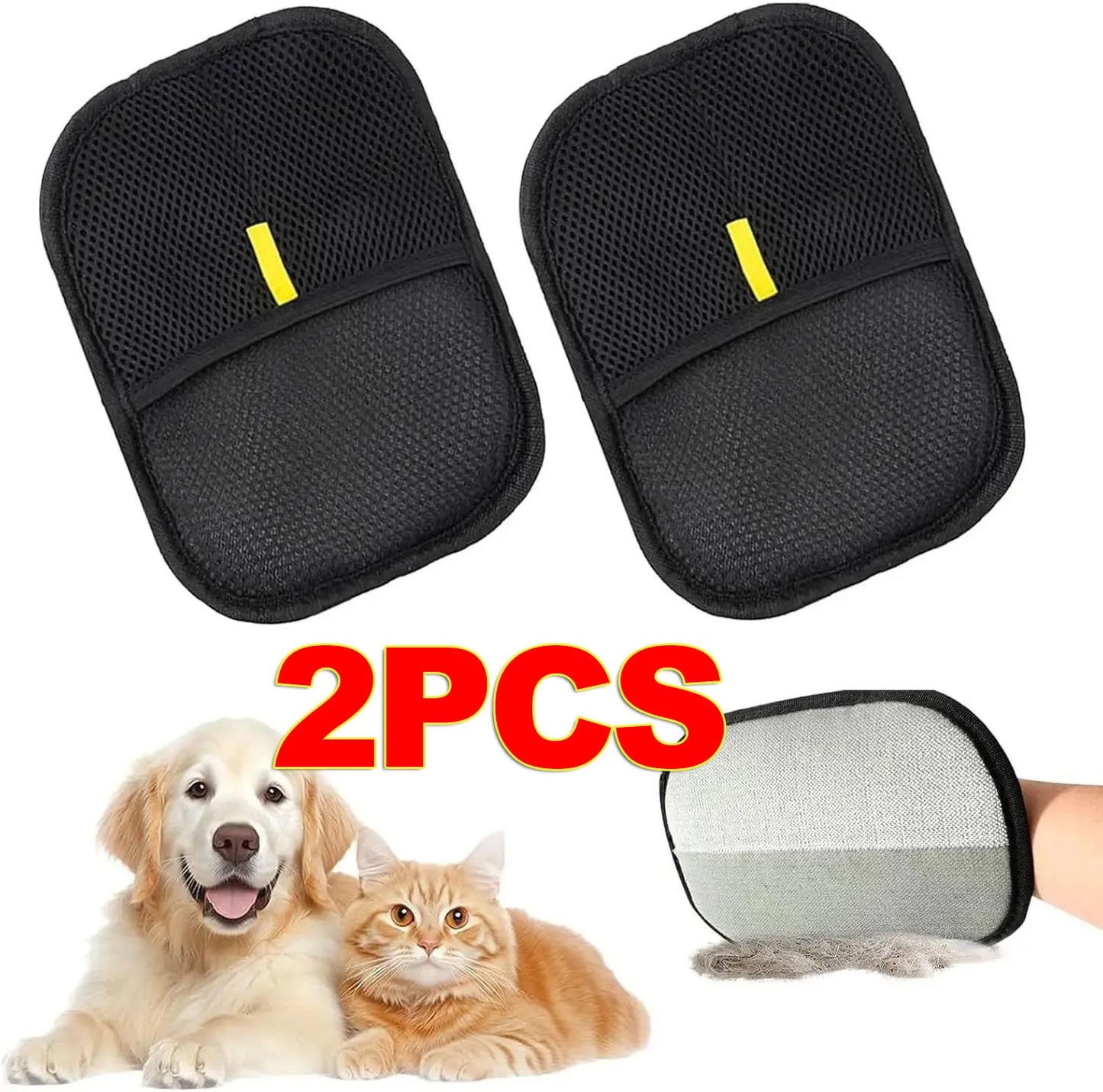 Pet Hair Remover Gloves Double Sided Fur Glove For Cats Dogs
