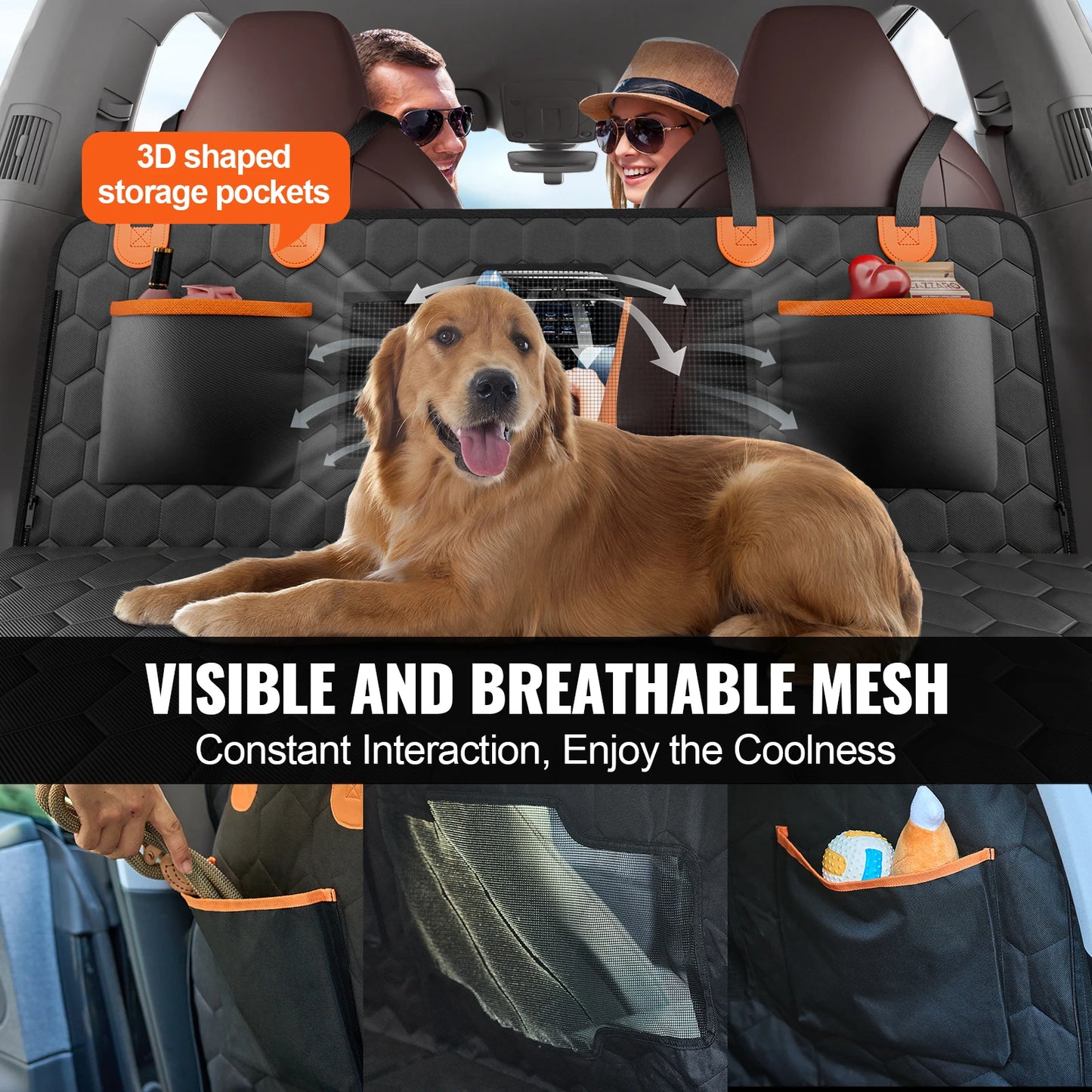 SucceBuy Back Seat Extender Dog Car Hammock Mesh Window