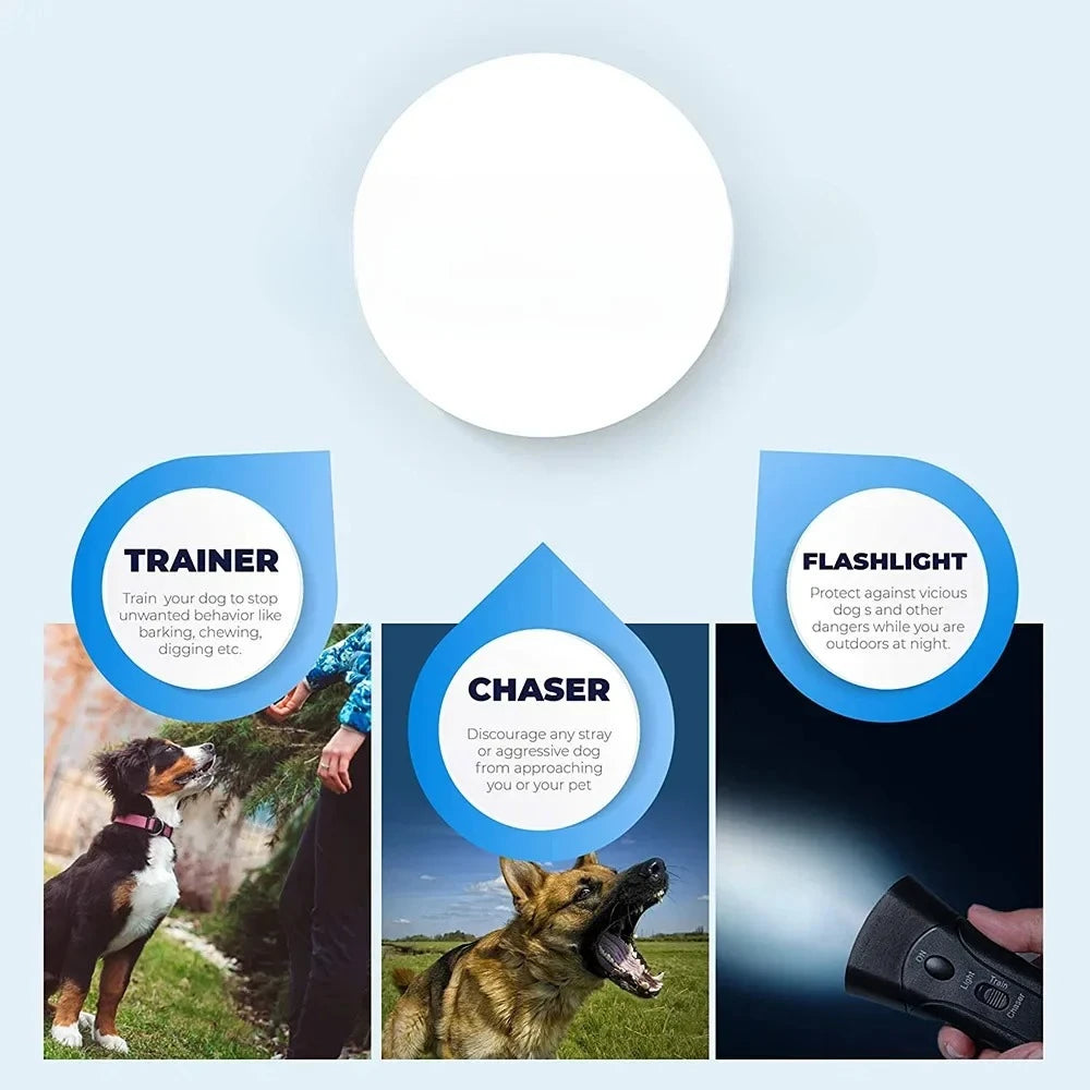 Dog Anti Barking Ultrasonic Training Device Repeller Without Battery