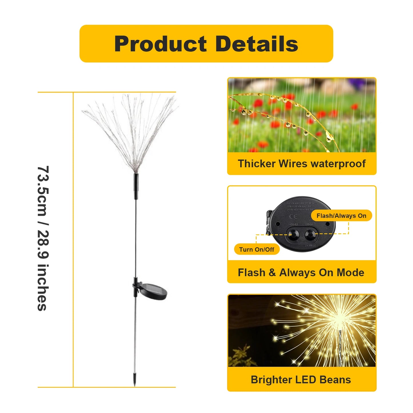 120LED Solar Firework Light For Garden Outdoor Decor