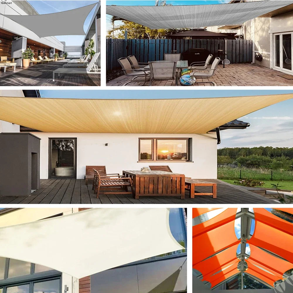 Rectangle Sun Shade Sail Canopy for Outdoor Patio UV Block