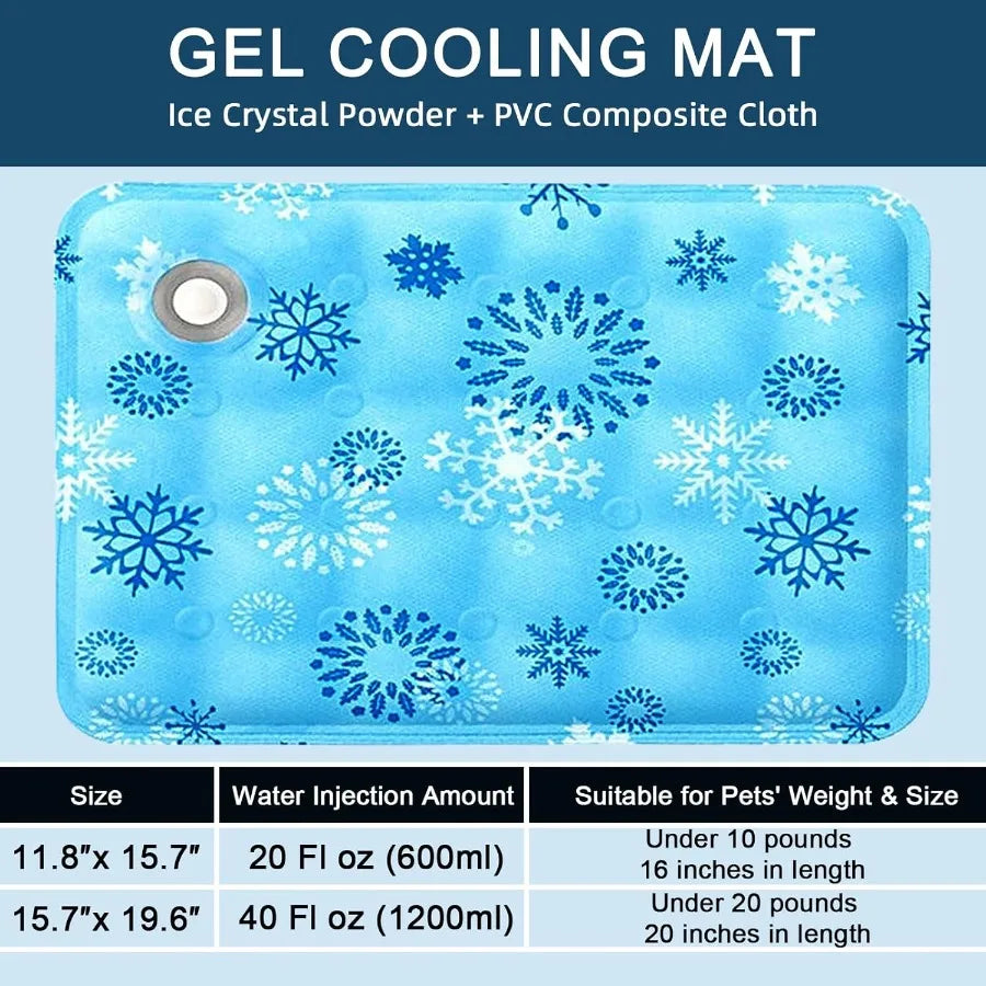 Foldable Gel Cooling Mat For Pets Ice Crystal Powder Indoor