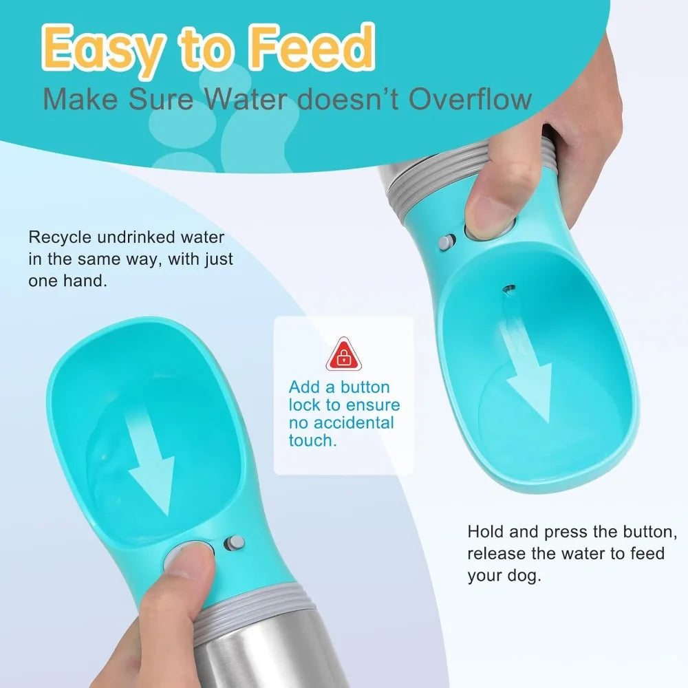 Portable Dog Water Bottle Travel Dispenser For Walking And Hiking
