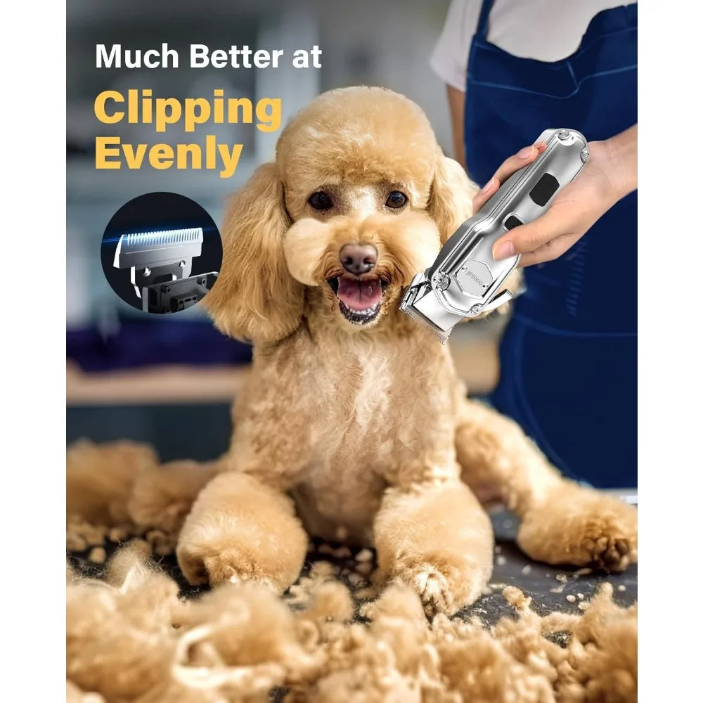 XMSJ Dog Grooming Kit Heavy Hair Low Noise Cordless Clippers