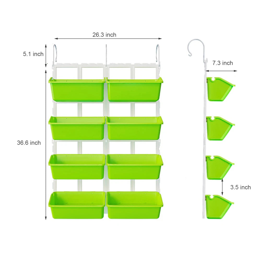 Four-Tier Wall-Mounted Elevated Vertical Garden Planter