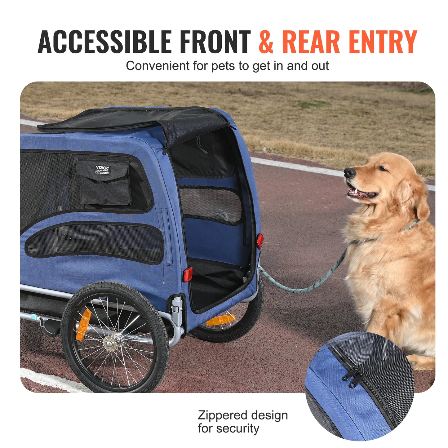 SucceBuy Universal Pet Bike Trailer Carrier For Dogs