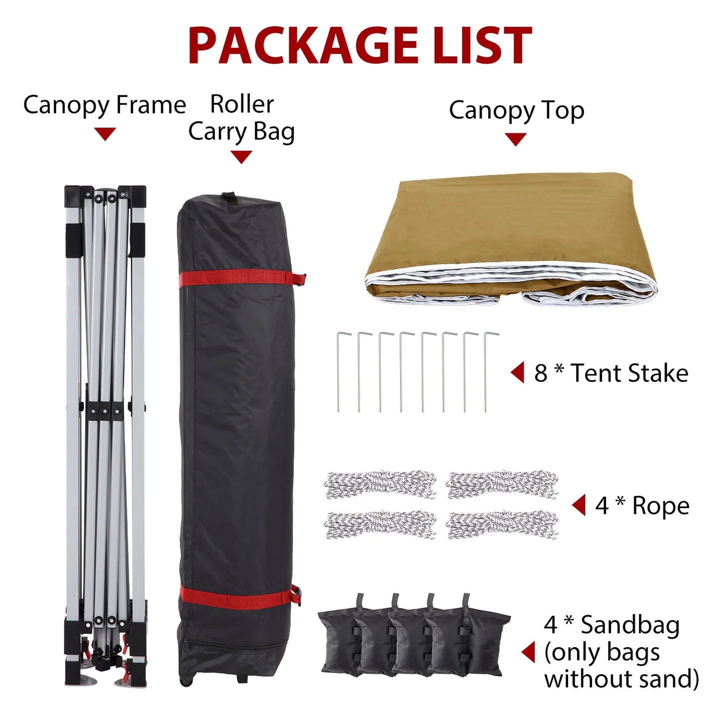 HiMISS Center Locking Canopy Tent Portable Outdoor Shelter