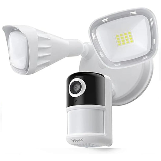 IEGEEK 2K Wired Floodlight Outdoor Security Camera With Motion Sensor
