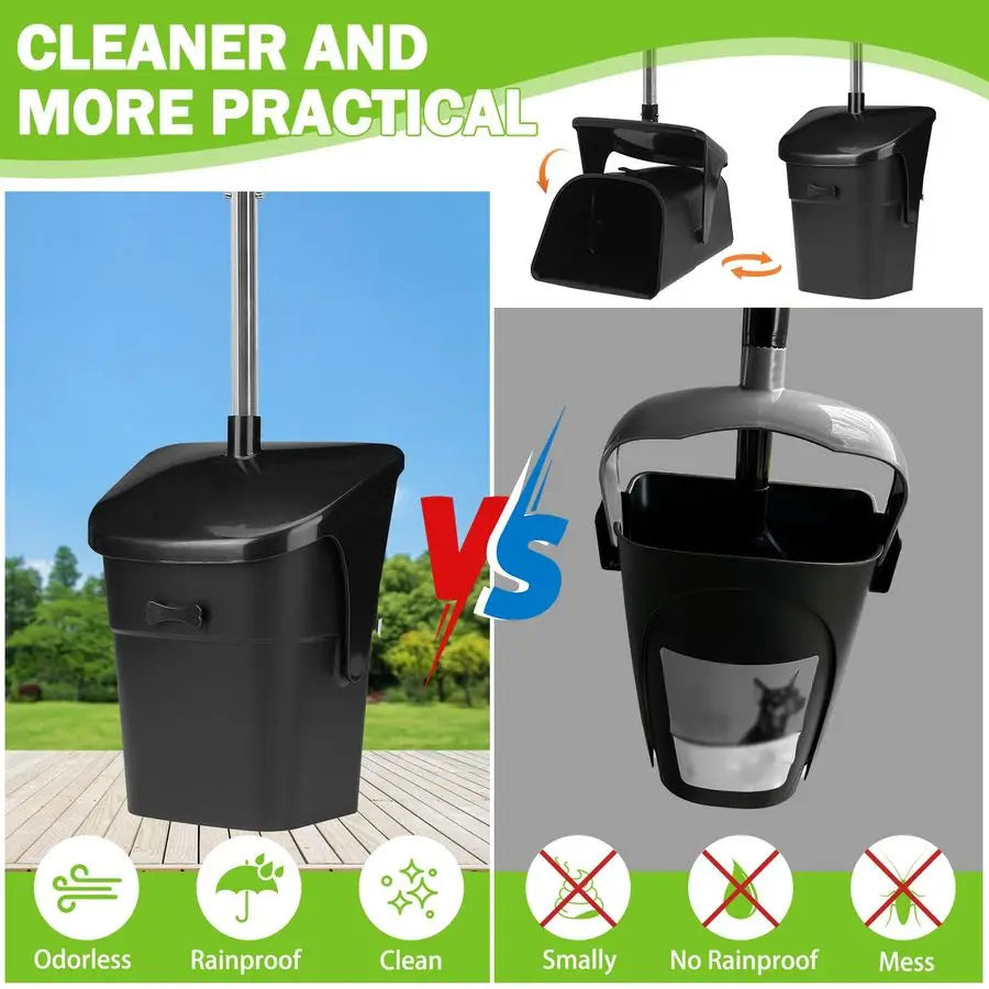 Dog Pooper Scooper Kit With Waste Bags for Yard Cleanup