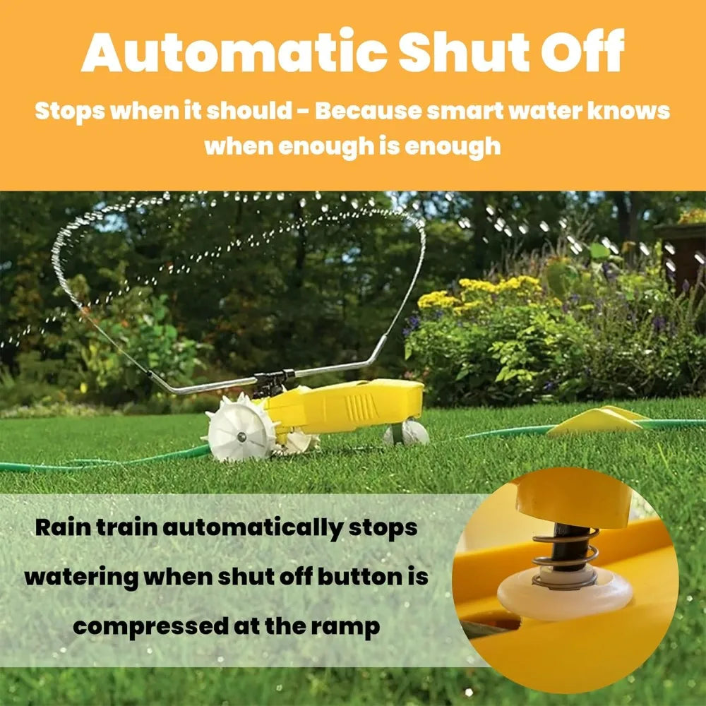 Nelson Rain Train Outdoor Lawn Sprinkler With Auto Shut Off