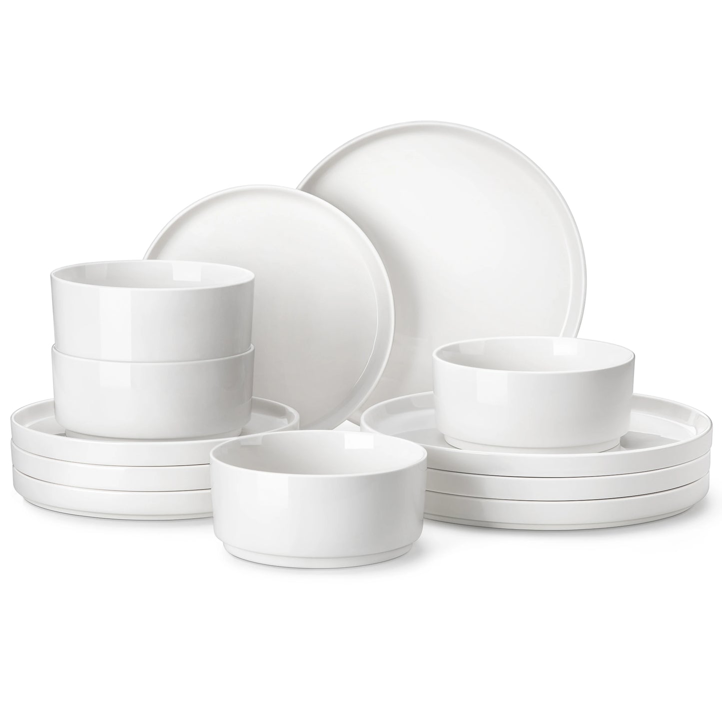 MALACASA Leah Porcelain Dinnerware Set For Everyday Dining