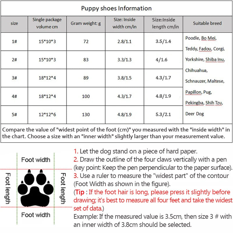Dog Shoes Non Slip Breathable Plush Protection Paw Boots
