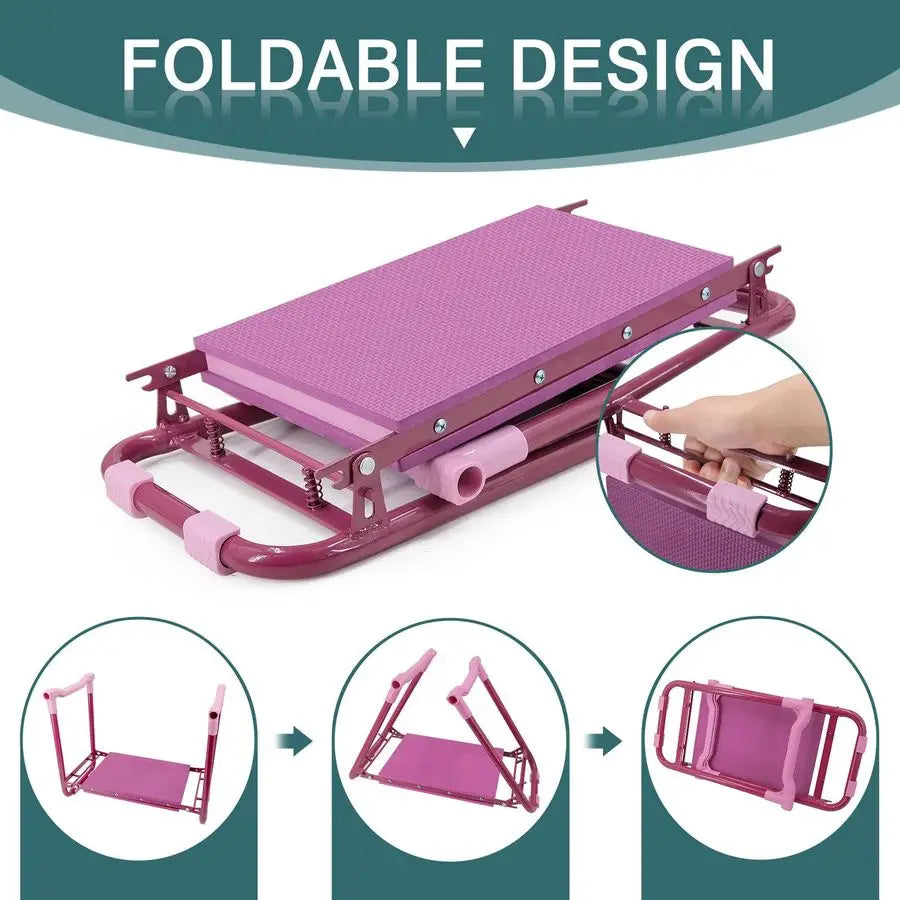 Garden Kneeler And Seat 2 In 1 With Robust Pouches