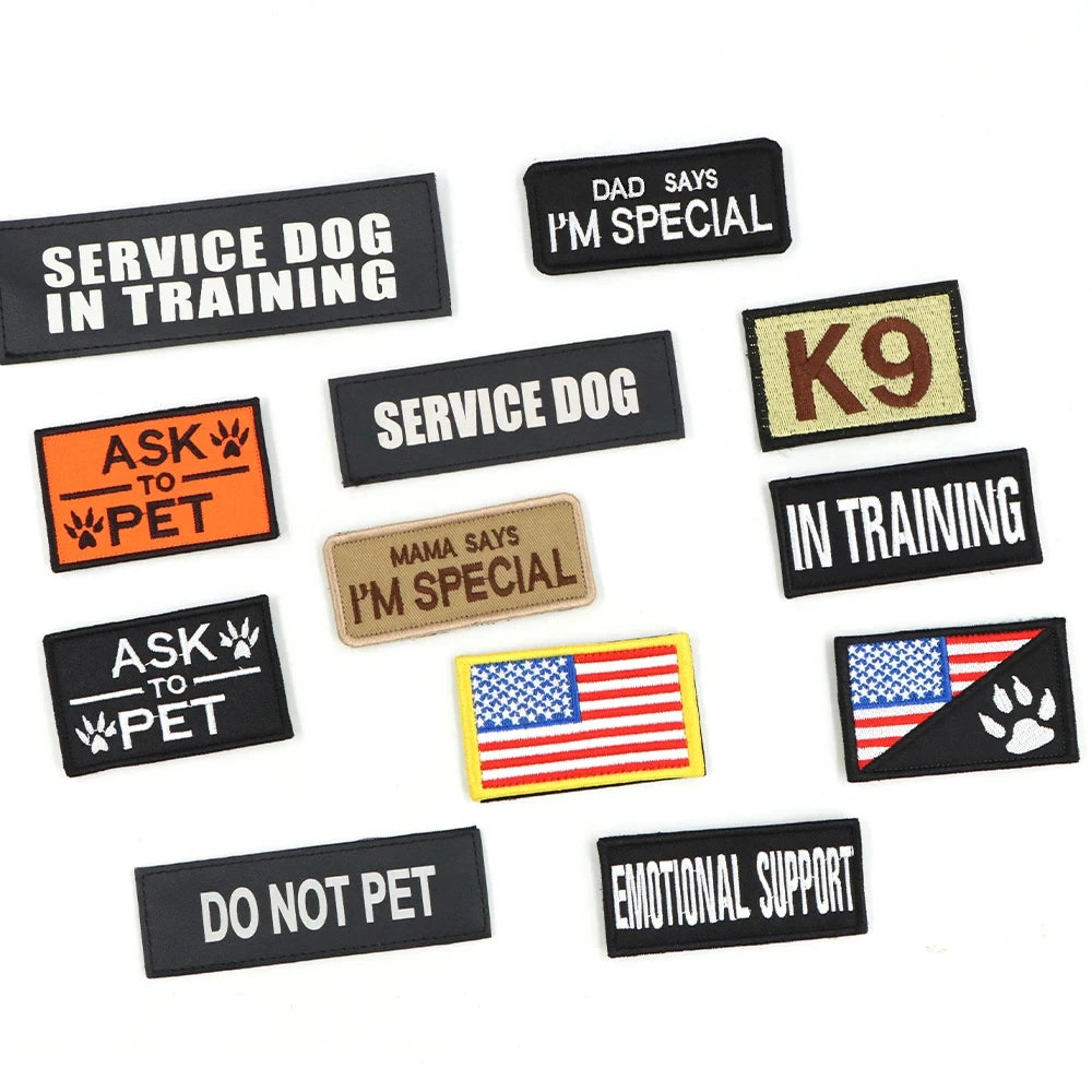 Military Large Dog Harness Vest Set With Patches For Malinois