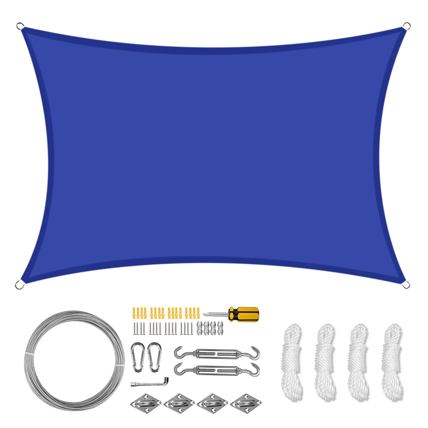 Rectangle Sun Shade Sail Canopy for Outdoor Patio UV Block