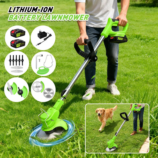 Cordless Weed Eater Lawn Edger Trimmer With 2 Batteries, Lightweight