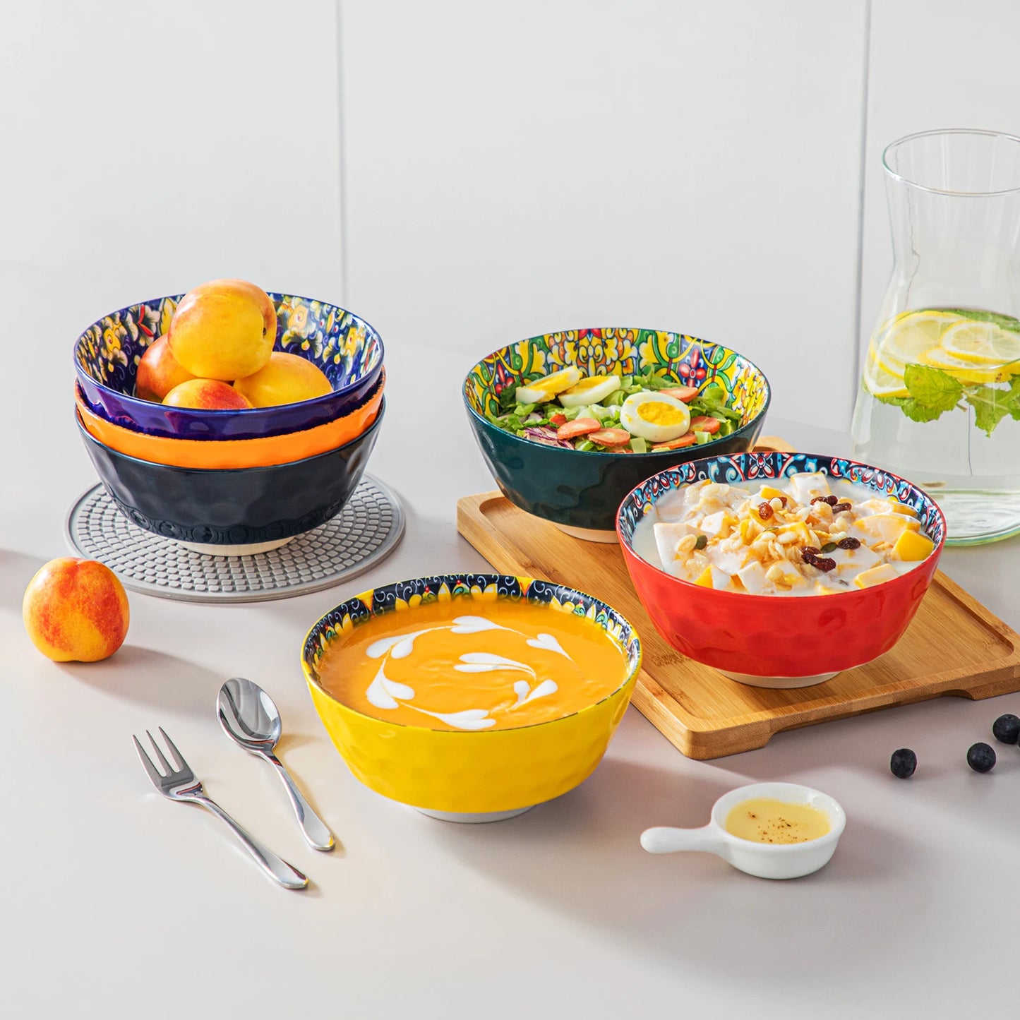 Malacasa Ceramic Soup Bowls Six Or Twelve Piece Dishwasher Safe