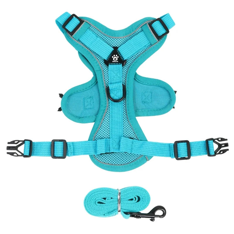 No Pull Dog Harness And Leash Set Reflective Adjustable