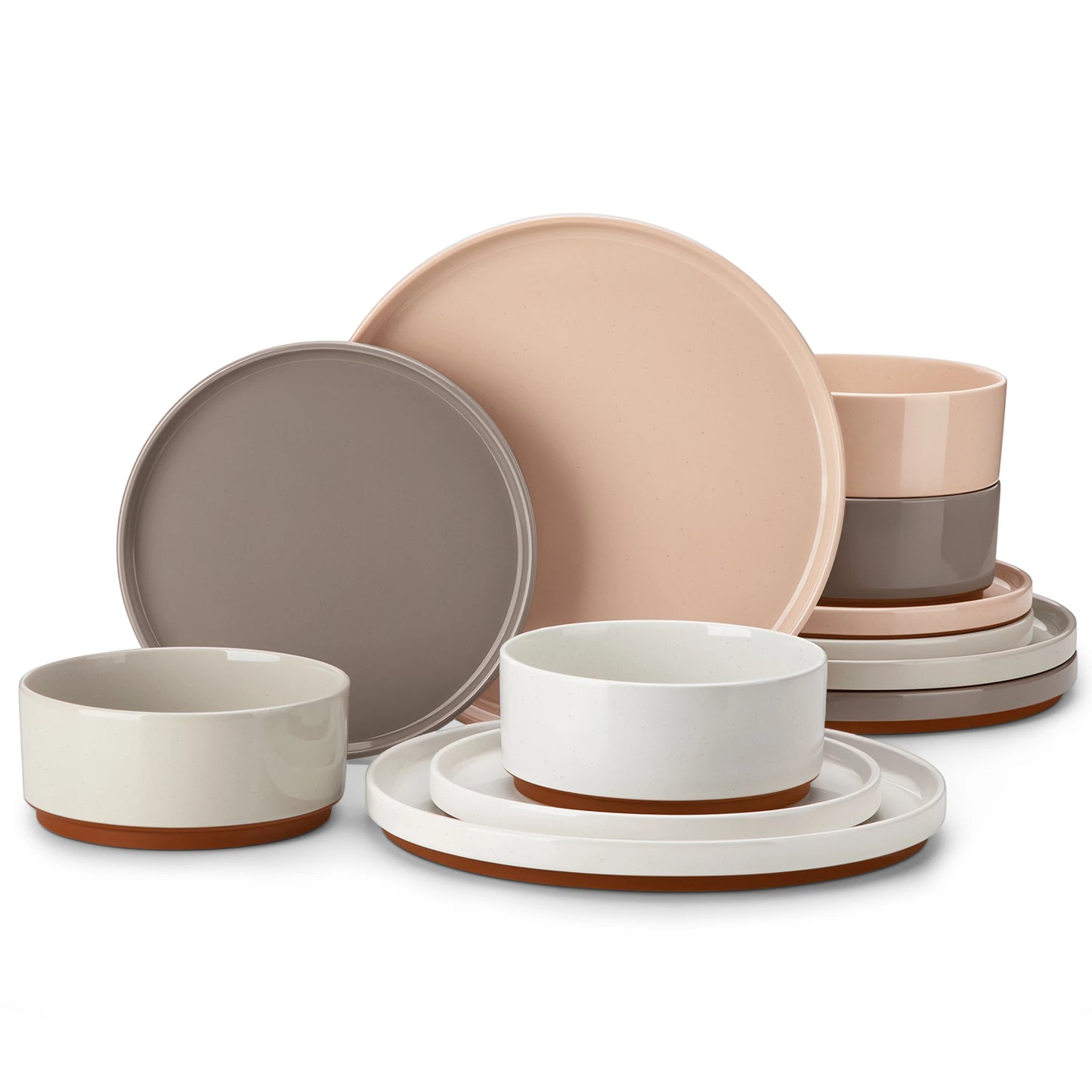 MALACASA Leah Porcelain Dinnerware Set For Everyday Dining