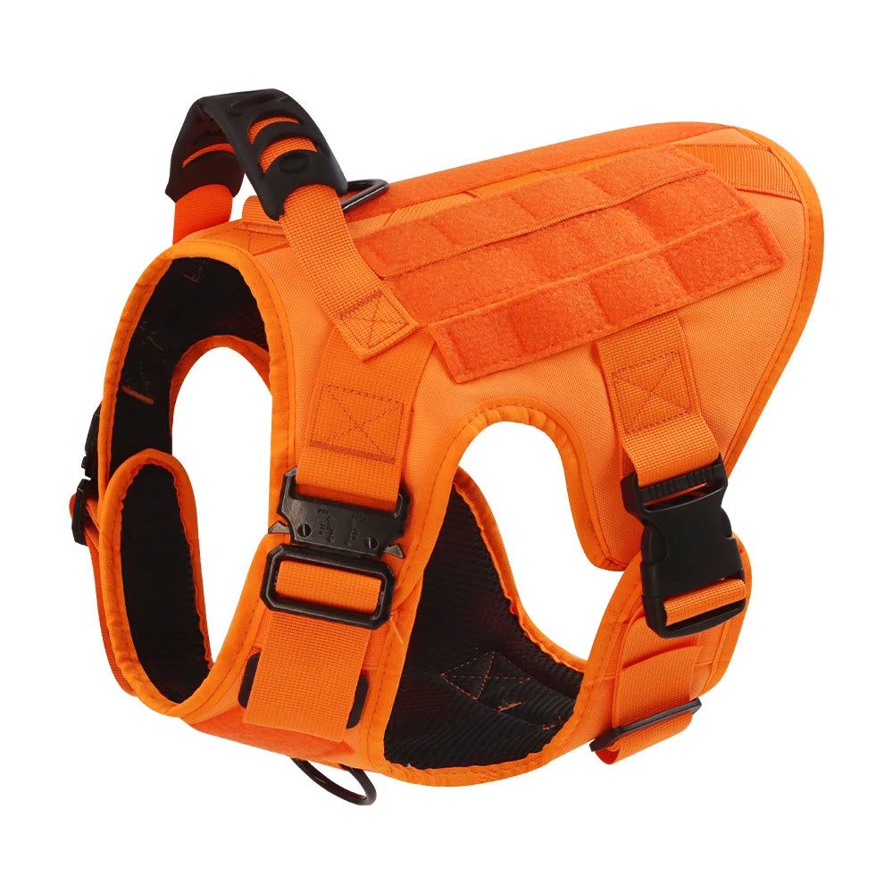 PETRAVEL Military Camouflage Nylon Dog Harness Leash Adjustable
