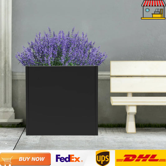 Outdoor Metal Planter Boxes Square Cube For Garden