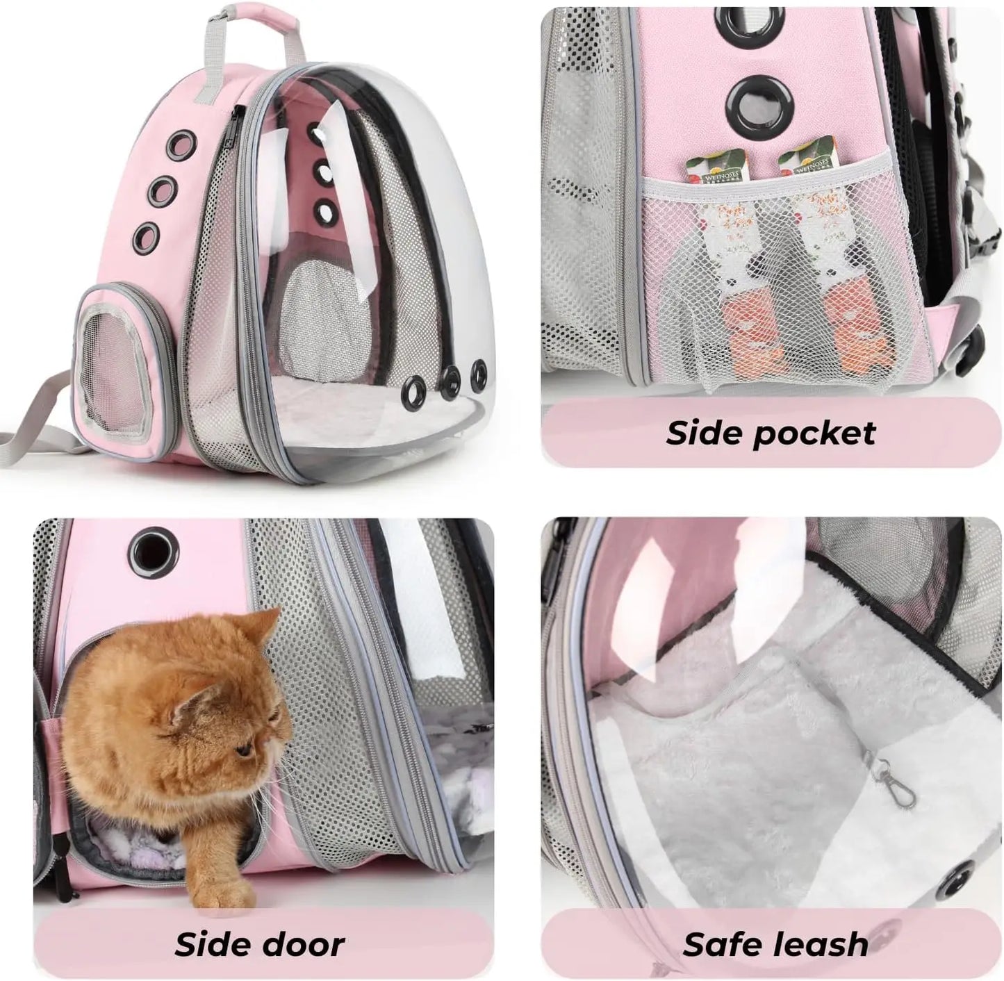 Cat Carrier Backpack With Expandable Bubble Window For Hiking
