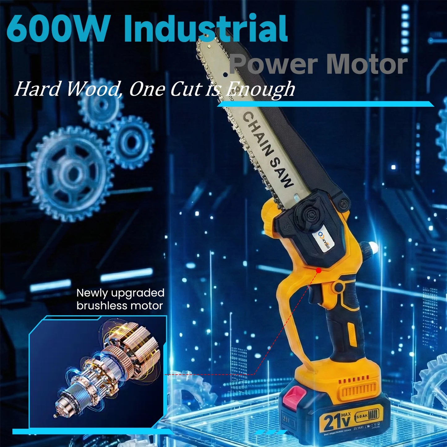 2-In-1 Cordless Extension Pole Saw For Yard Wood Cutting