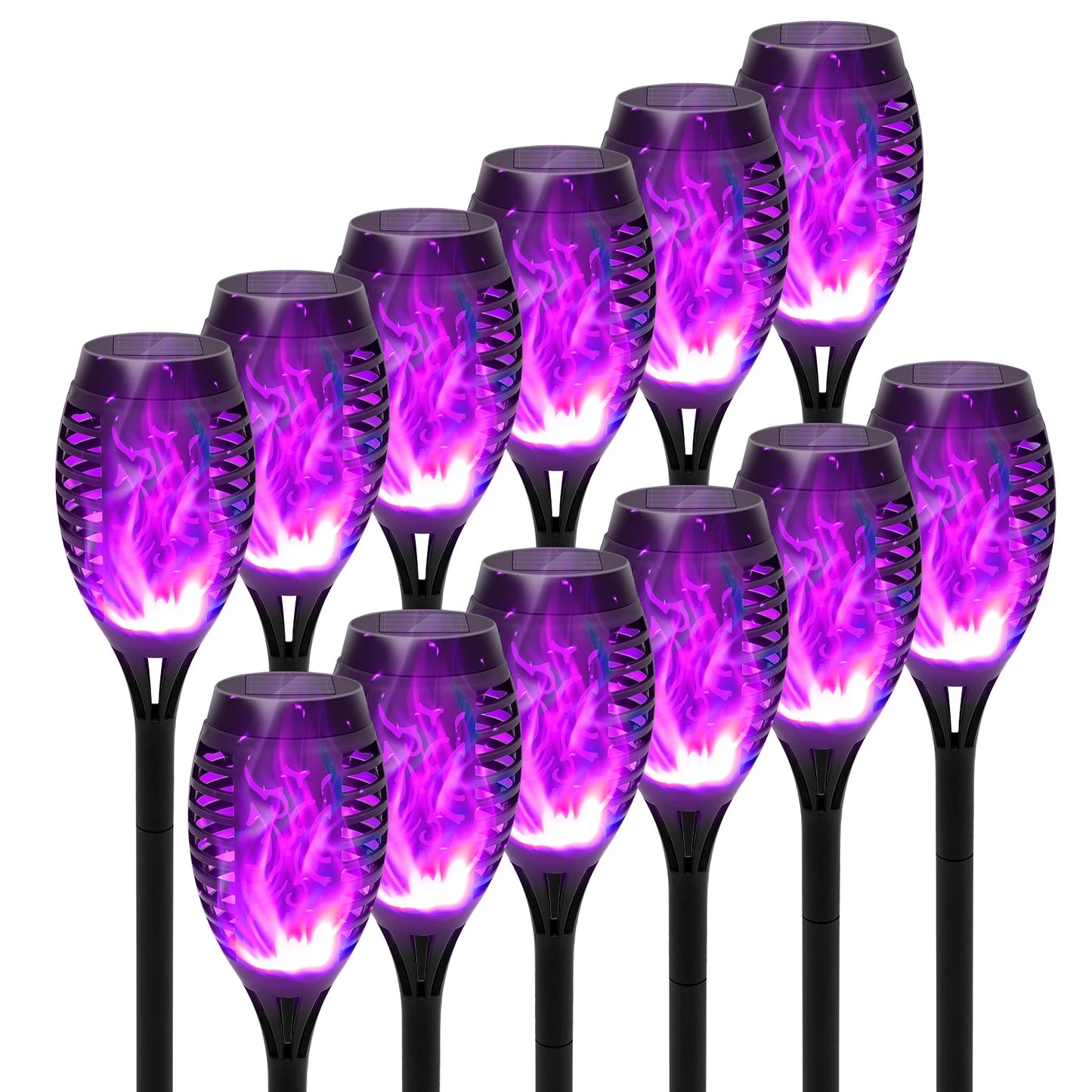 Green Solar Flickering Flame Light Outdoor Waterproof LED Garden Torch