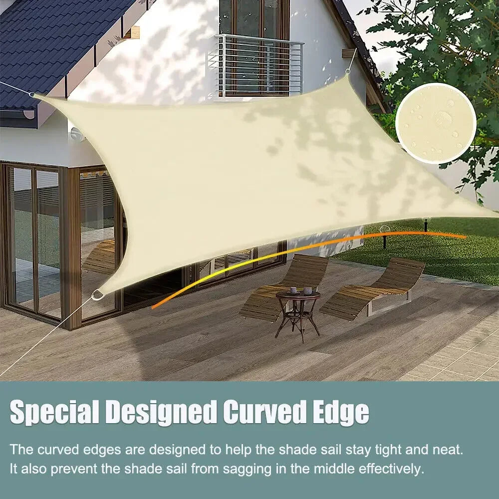 Waterproof Shade Sail Canopy For Outdoor Patio And Garden