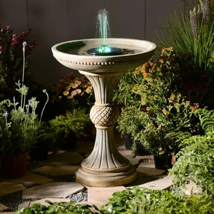 Outdoor Water Fountain With LED Lights Italian Resin Garden Fountain