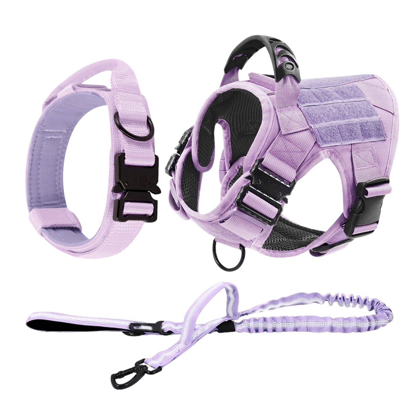 PETRAVEL Military Camouflage Nylon Dog Harness Leash Adjustable
