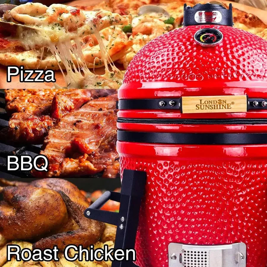XMSJ Kamado Charcoal Grill And Smoker Ceramic Body