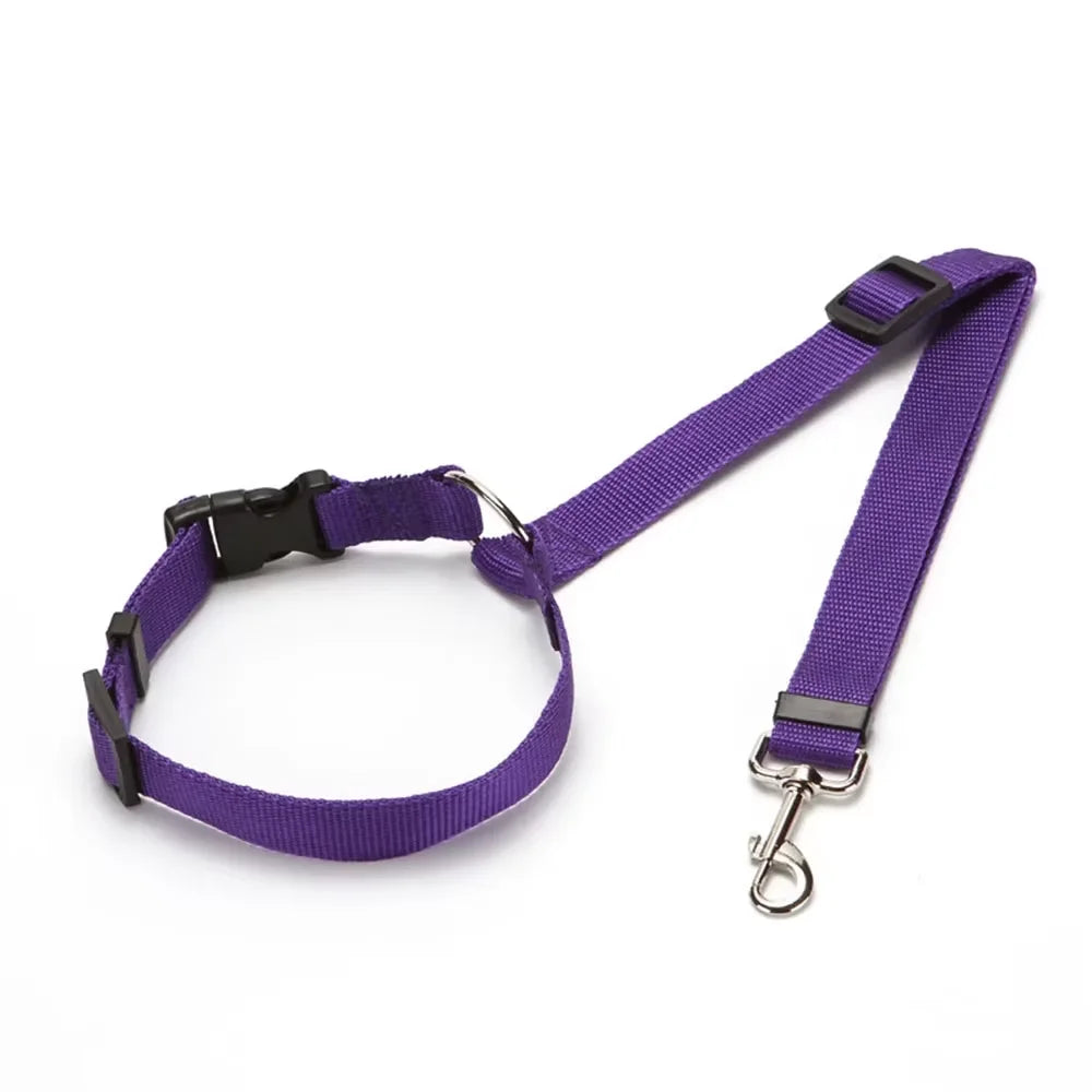 Pet Car Seat Belt and Leash Nylon Adjustable Harness