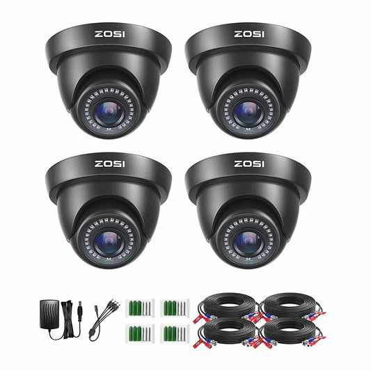 ZOSI 2MP Security Cameras Kit Indoor Outdoor CCTV Dome System