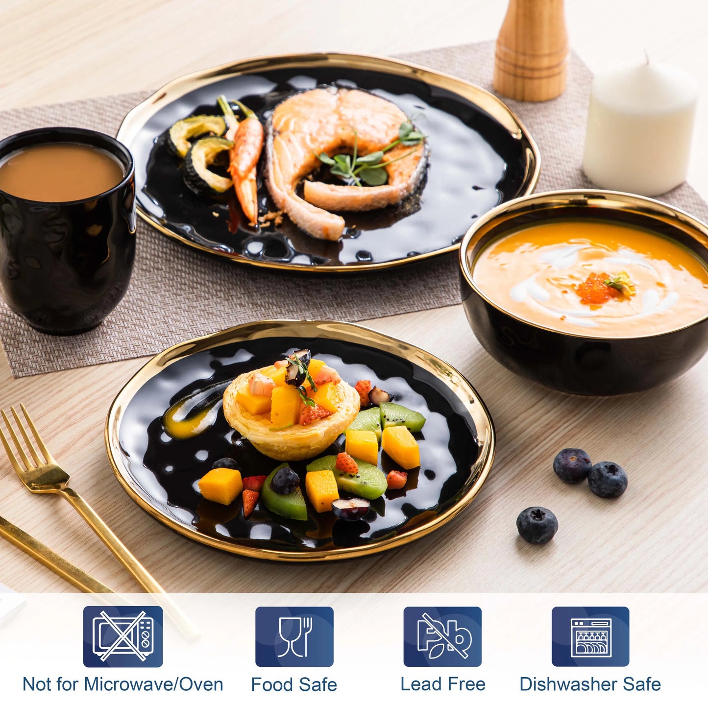 Malacasa 16/32 Piece Porcelain Dinnerware Set Collection
