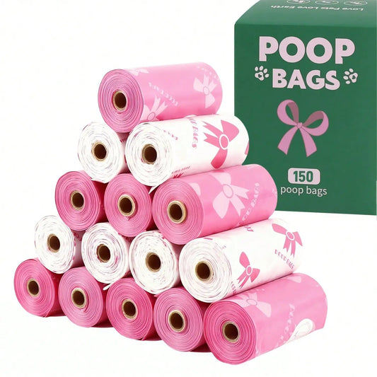 Leak-Proof Dog Poop Bags 180 Count Thick Polyethylene Suitable For Cats And Dogs