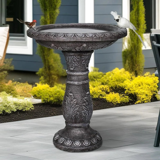 Fibre Reinforced Cement Bird Bath For Garden Pedestal