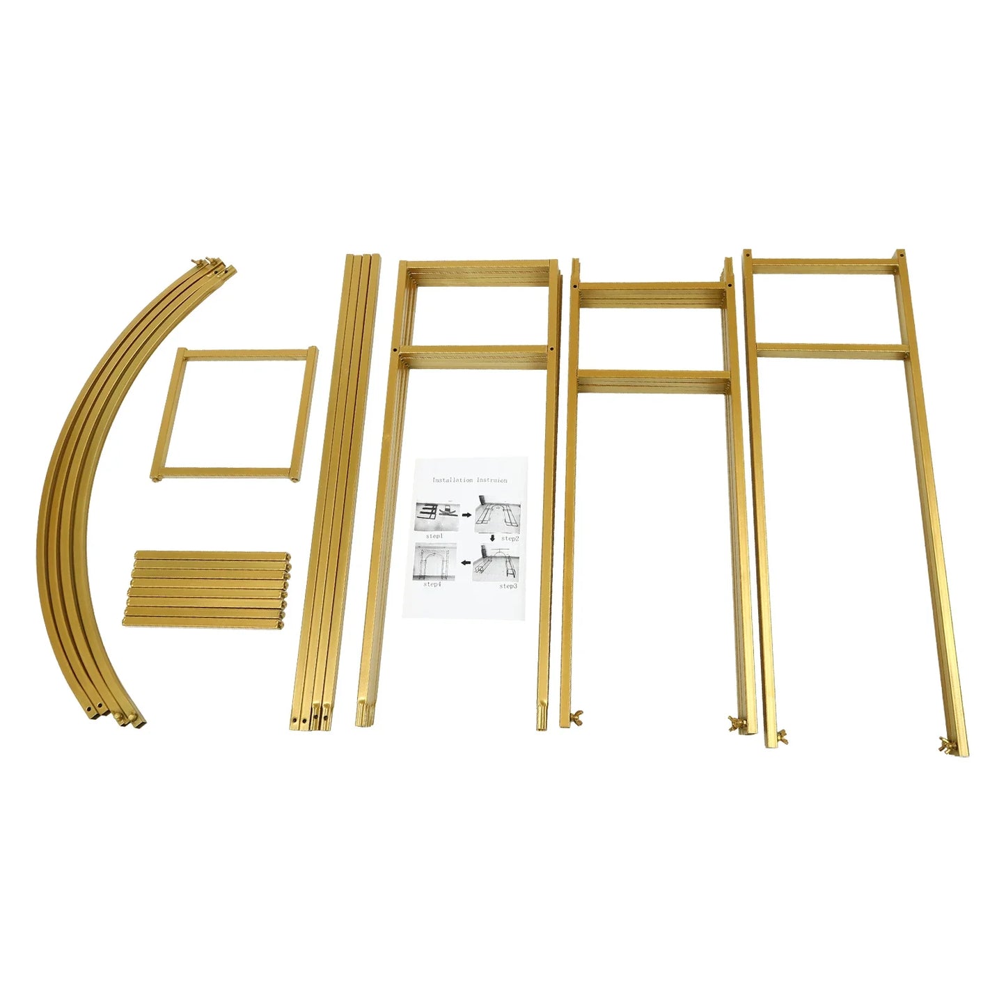 Gold Wedding Arches Ceremony Metal Balloon Arch Stand Garden Arbor