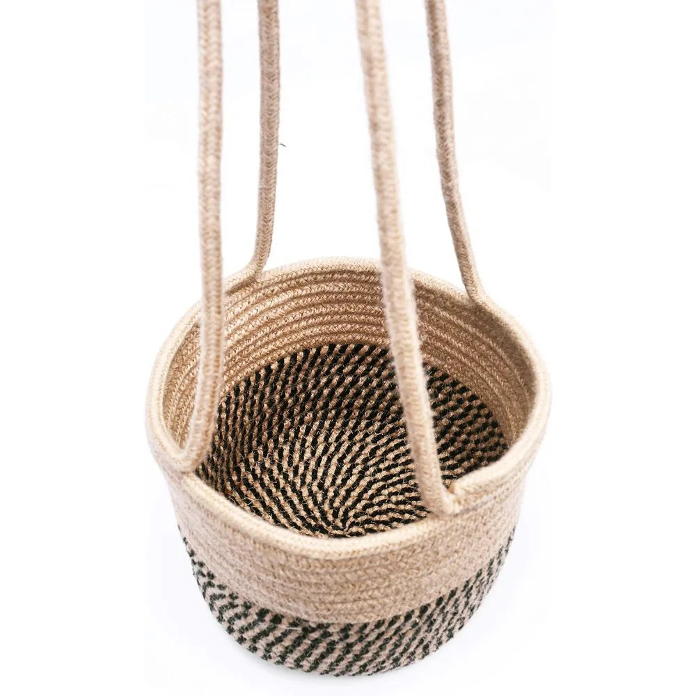 Jute Rope Hanging Planter Basket For Indoor Plants