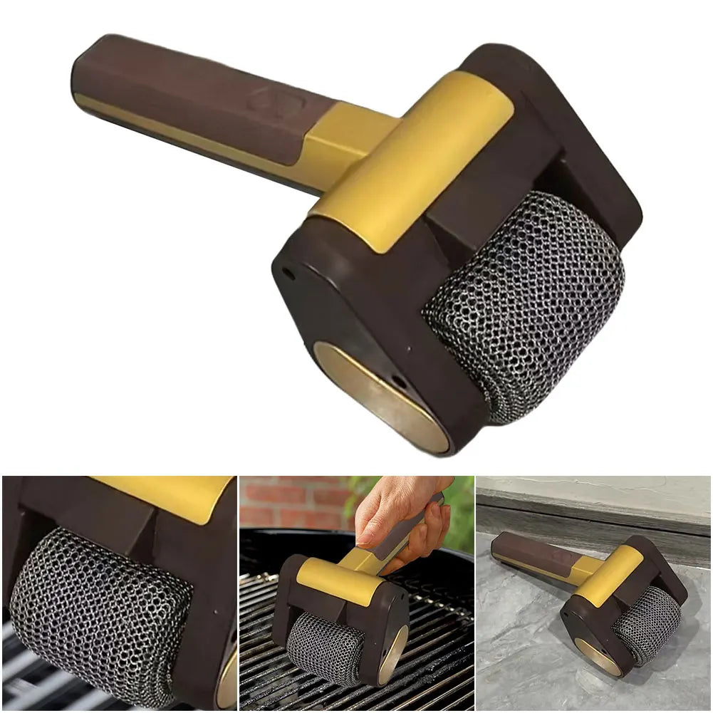 Alloet Wireless Electric Grill Cleaner With Replaceable Brush Heads