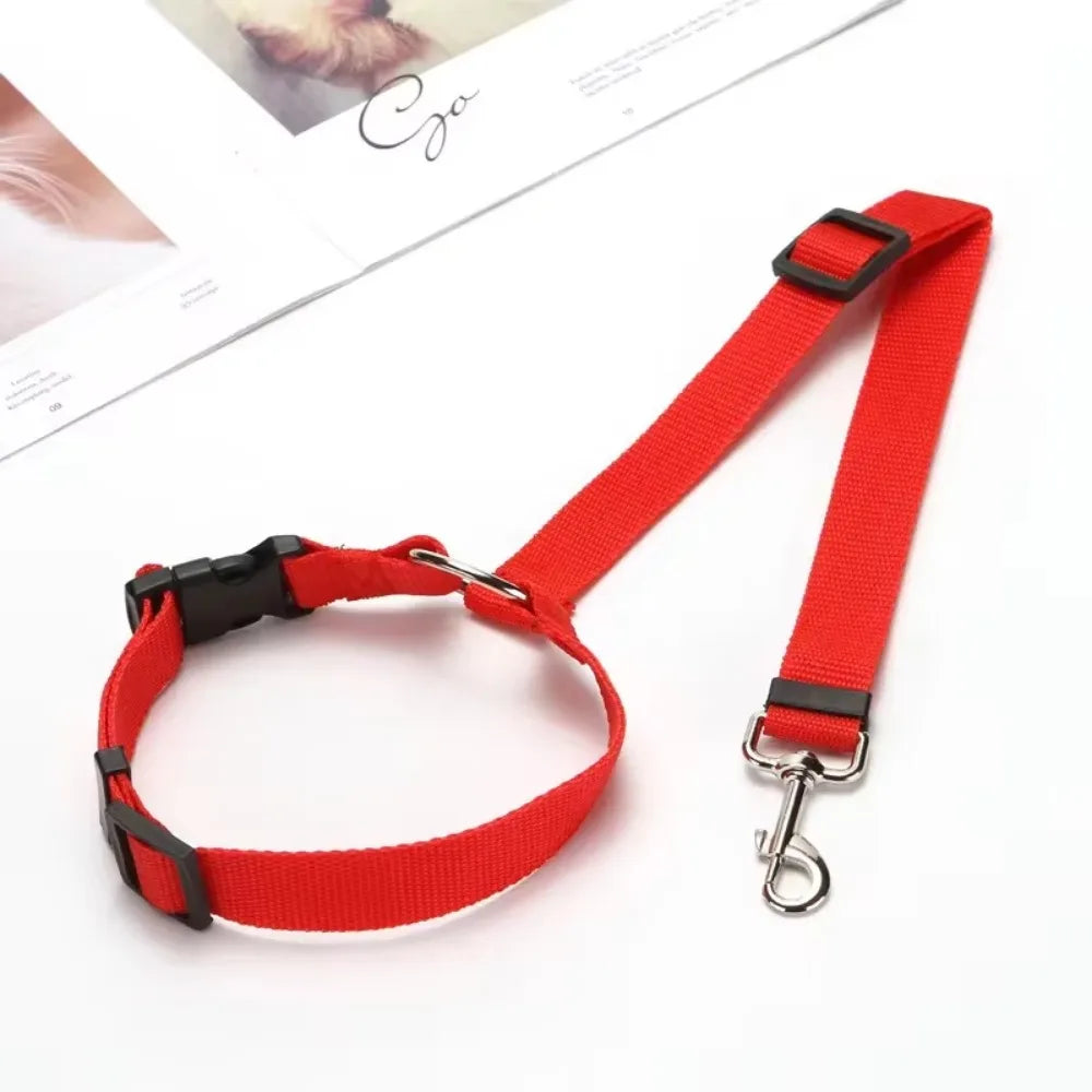 Pet Car Seat Belt and Leash Nylon Adjustable Harness