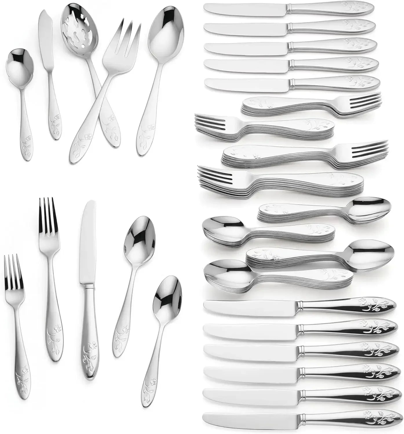 Butterfly Meadow 65 Piece Flatware Set 18 10 Stainless Steel