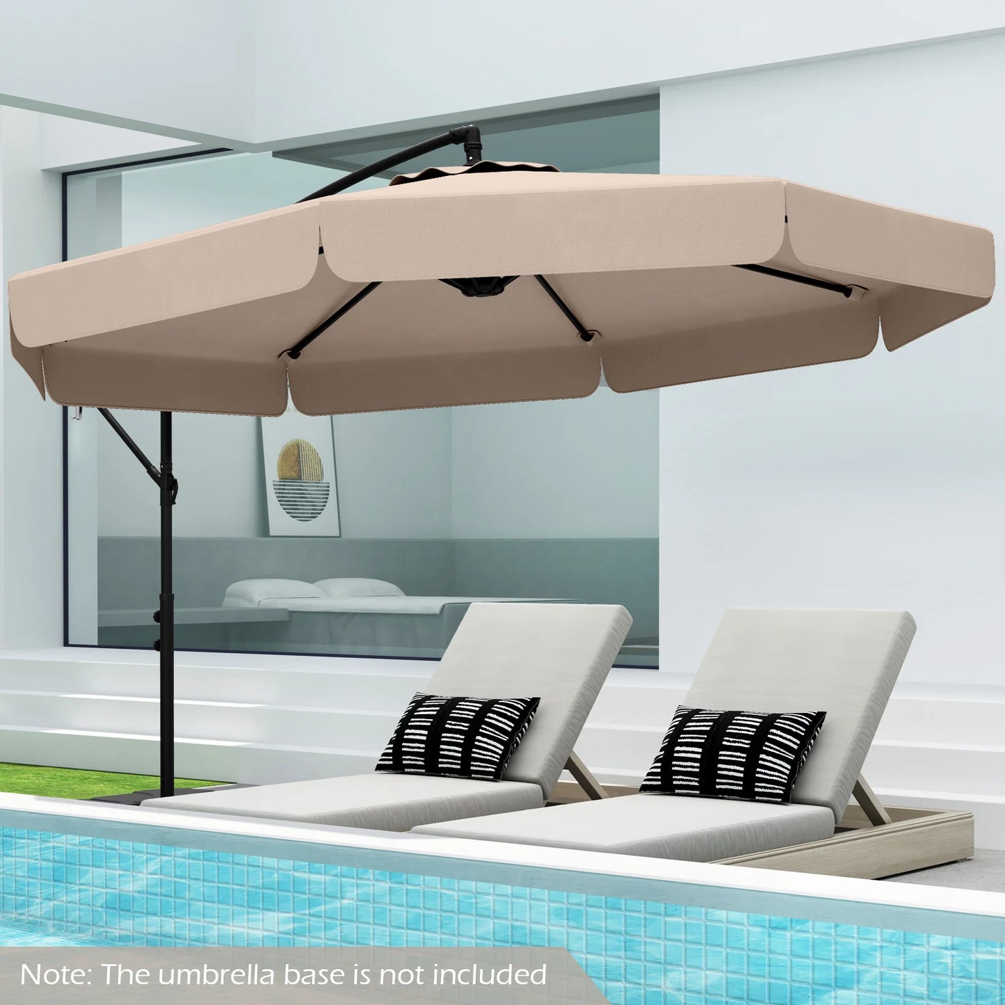 LIFEZEAL Offset Hanging Cantilever Outdoor Umbrella With Cover