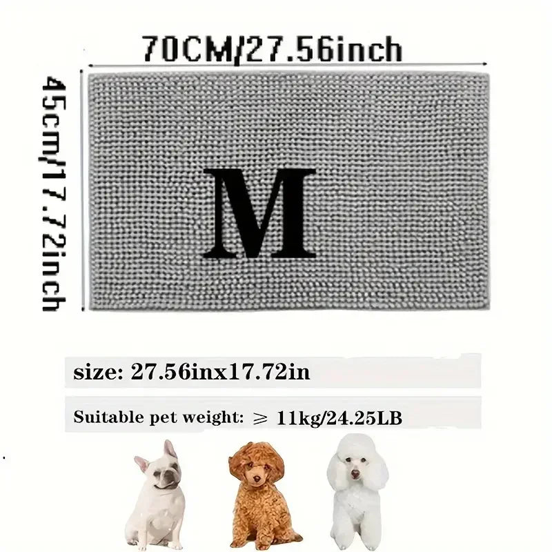Dog Door Mat Mud Catcher Absorbent Non Slip Indoor Rug