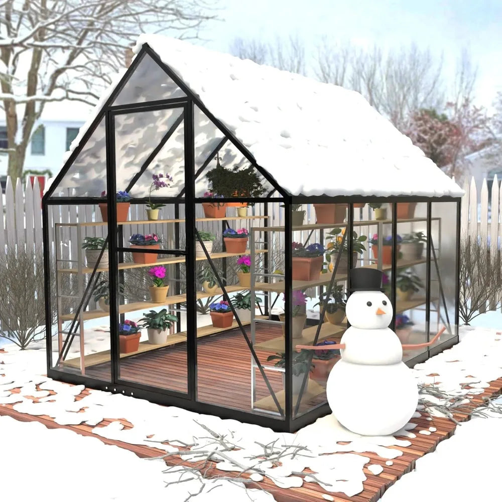 Polycarbonate Greenhouse With Heavy Duty Aluminum Frame For Outdoor Garden